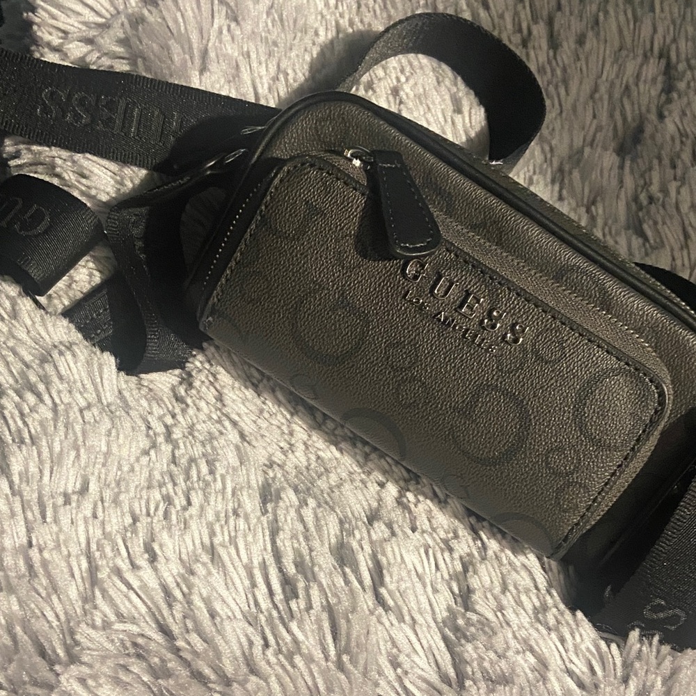 Guess Dark Gray Men's Belt Bag